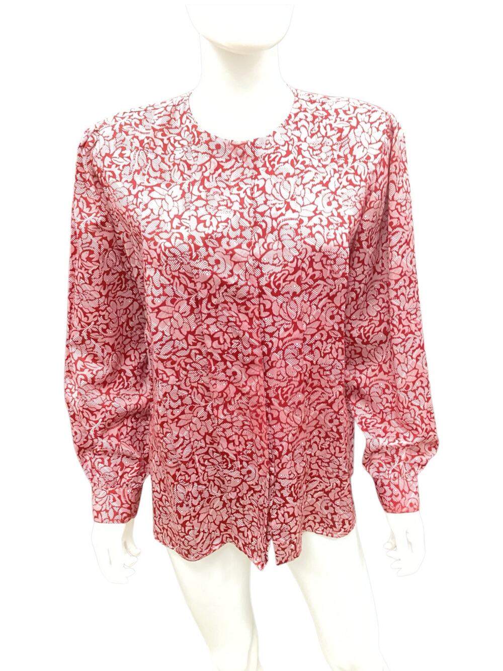 Vintage Diane Von Furstenberg Button Down Women’s SZ 10 Long Sleeve Red & White